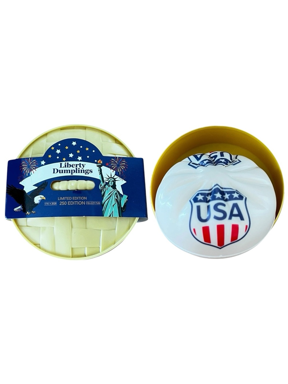 NEW Stars Stripes America USA 250th Birthday Dumpling Squishy Stress Relief Toy